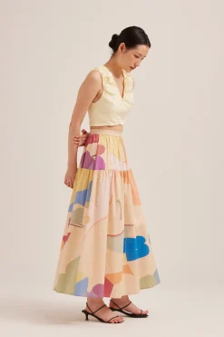 Fairground Gathered Maxi Skirt
