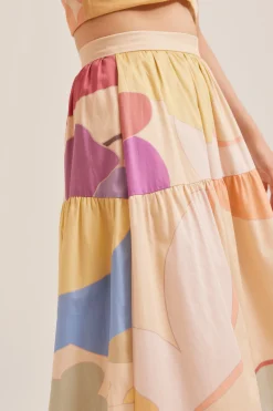 Fairground Gathered Maxi Skirt