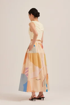 Fairground Gathered Maxi Skirt