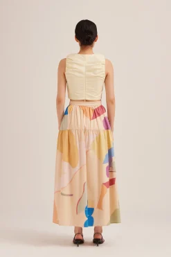 Fairground Gathered Maxi Skirt