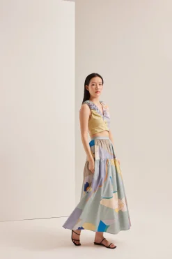 Fairground Gathered Maxi Skirt