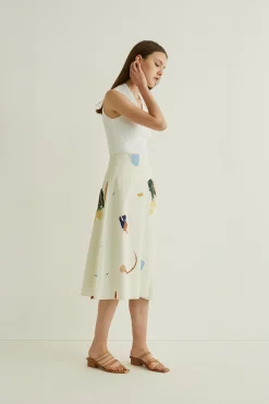 Fragments Midi Skirt