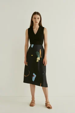 Fragments Midi Skirt