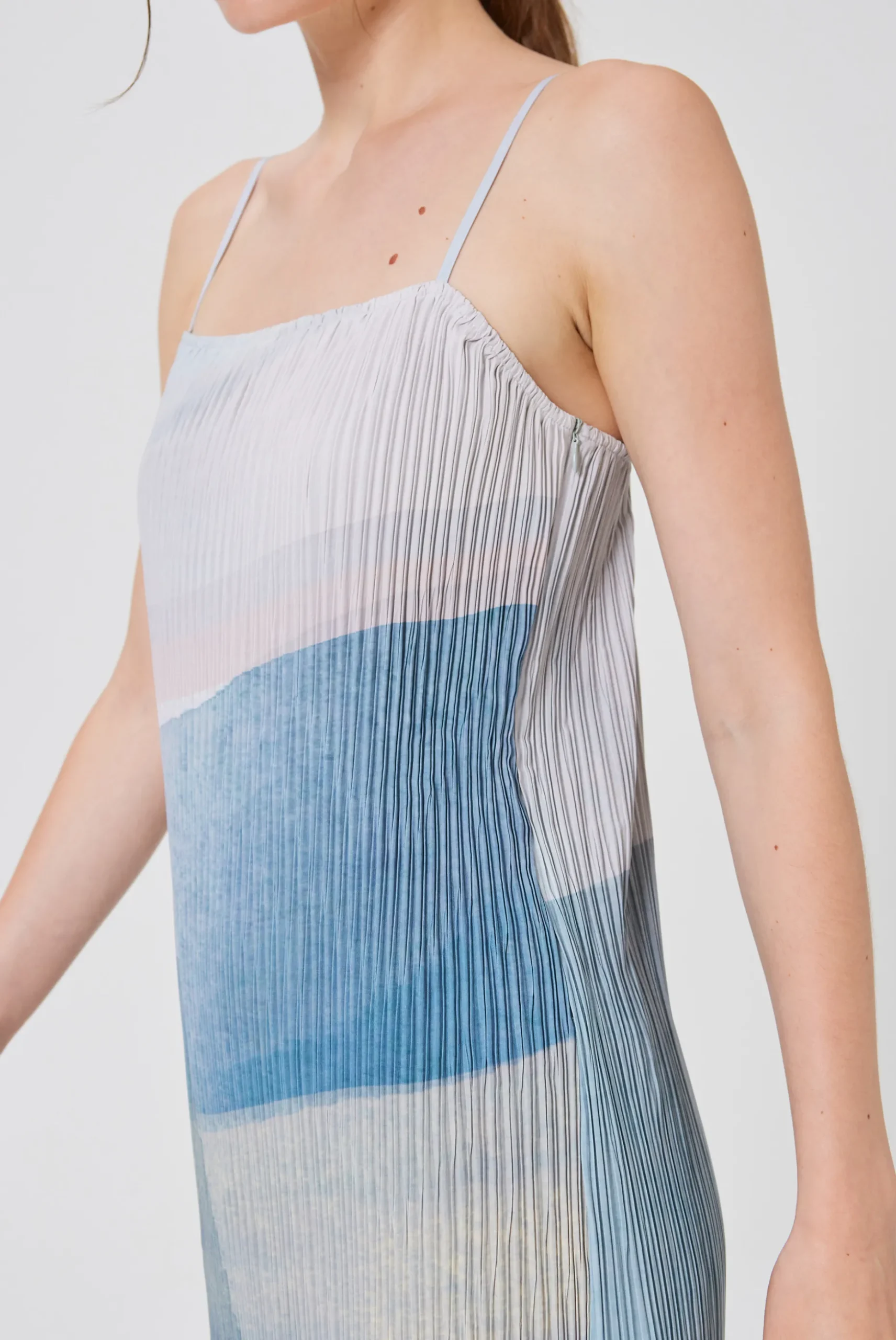 Frame Pleated Column Dress