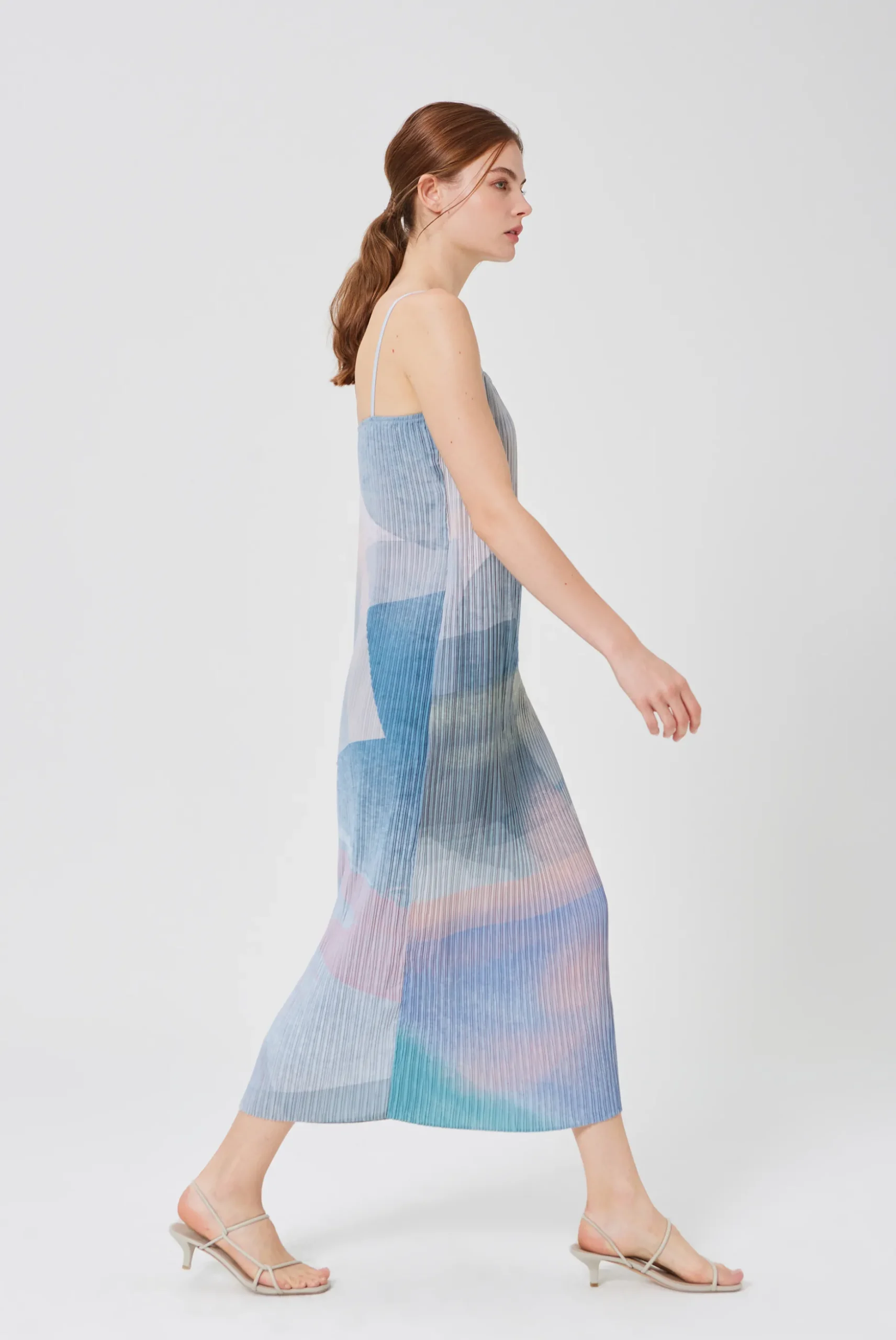 Frame Pleated Column Dress
