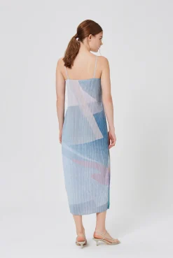 Frame Pleated Column Dress