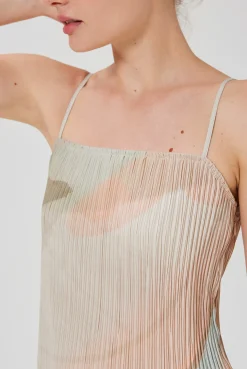 Frame Pleated Column Dress