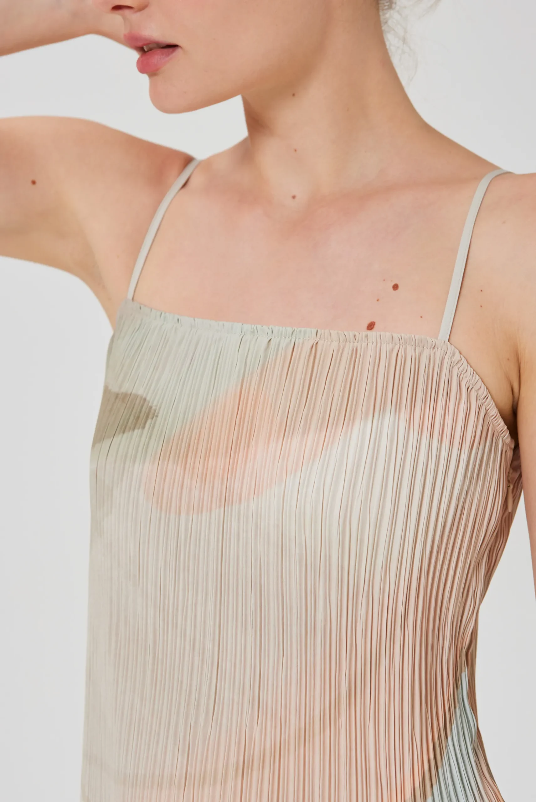 Frame Pleated Column Dress