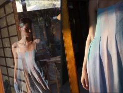 Frame Pleated Tent Dress