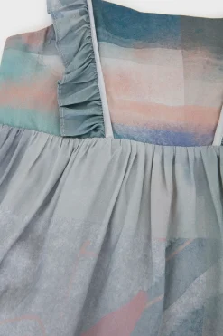 Frame Ruffle Sleeve Dress