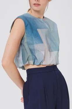 Frame Smocked Crop Top