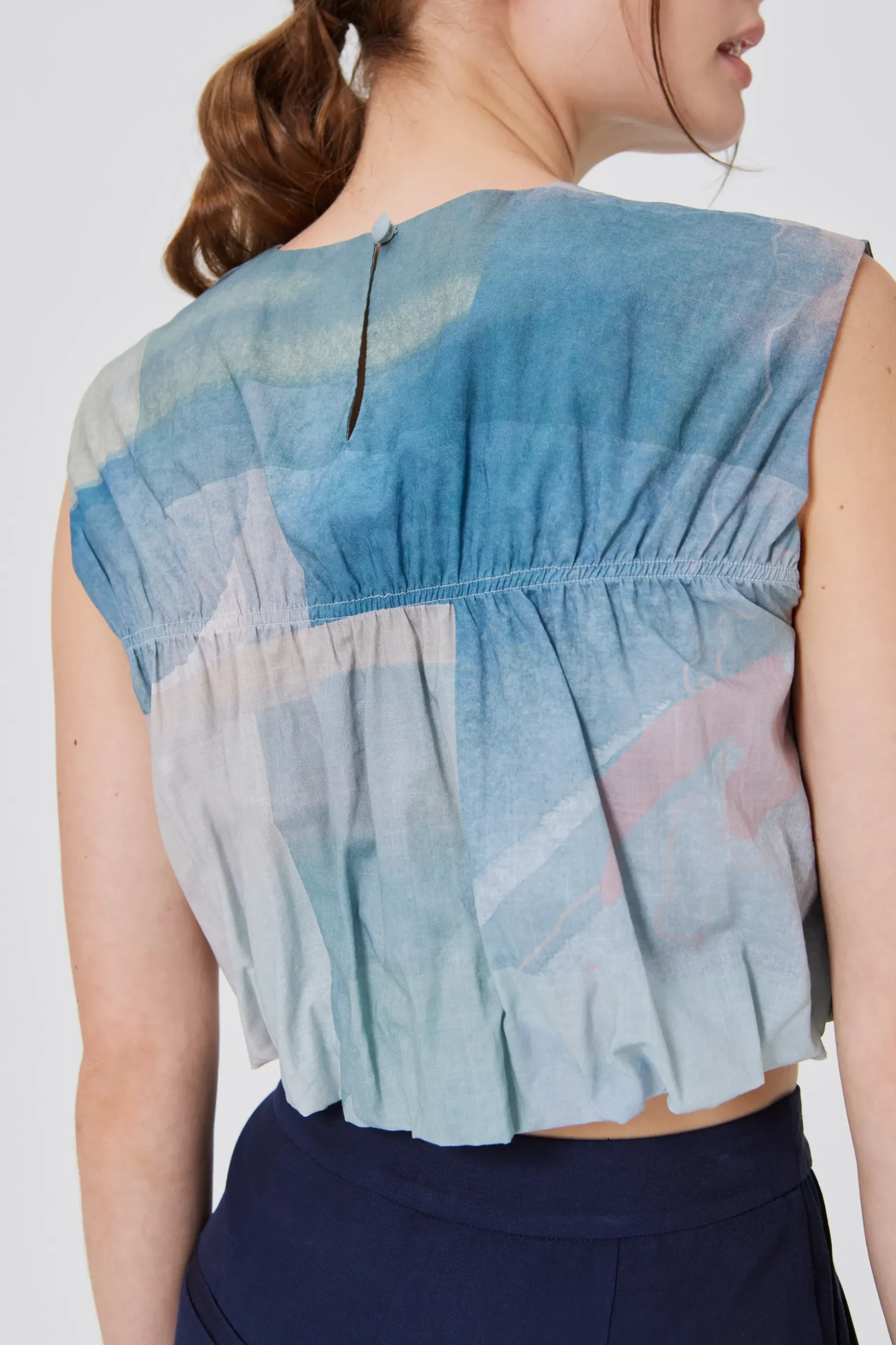 Frame Smocked Crop Top