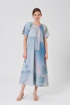 Frame Smocked Midi Dress
