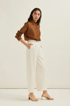 Front-Pleat Full-Length Trousers