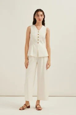 Front-Pleat Full-Length Trousers
