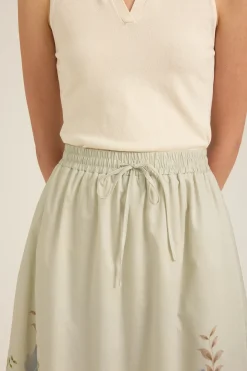 Garden Cotton Midi Skirt