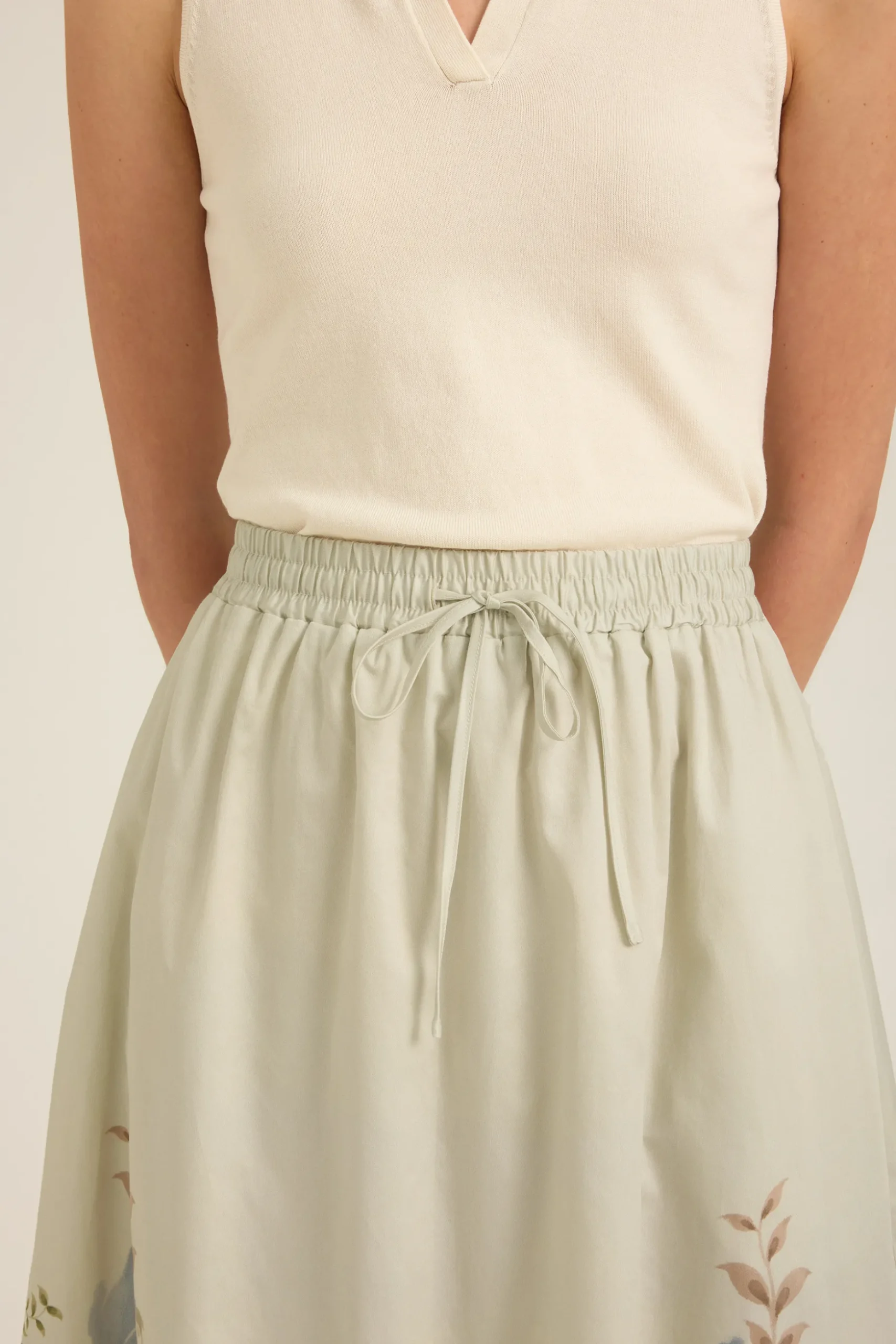 Garden Cotton Midi Skirt