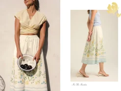 Garden Cotton Midi Skirt
