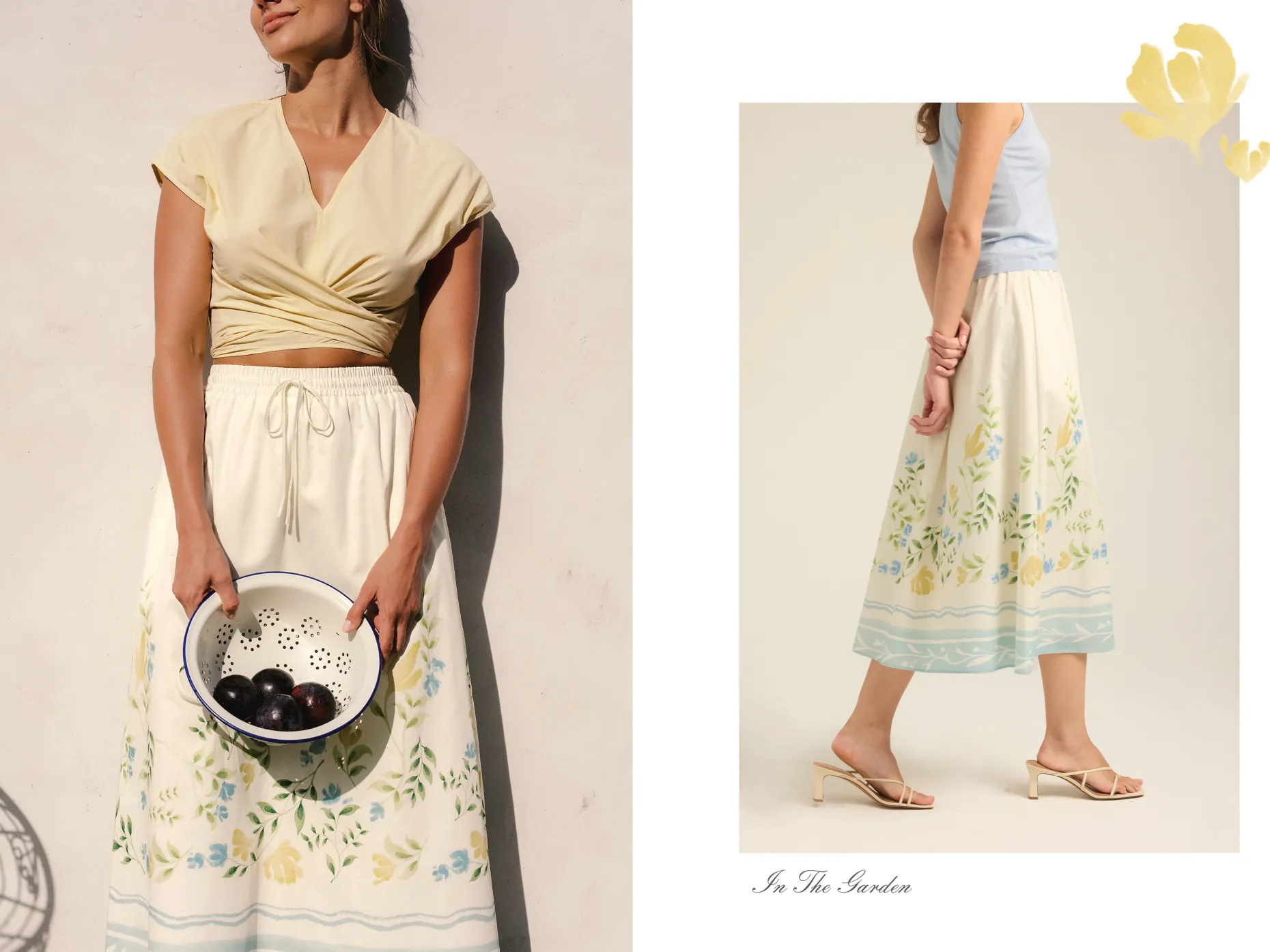 Garden Cotton Midi Skirt