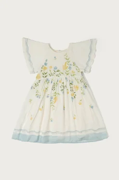 Garden Flutter Sleeve Dress
