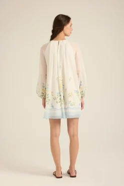 Garden Puff-Sleeve Shift Dress
