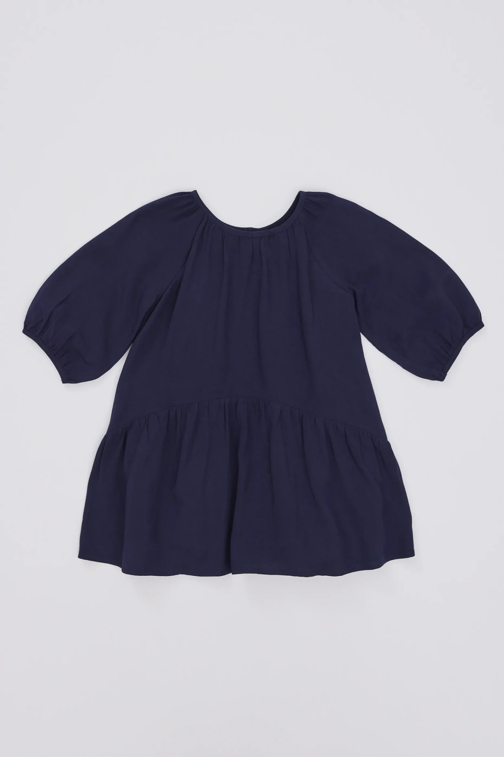 Gathered Curved Seam Dress