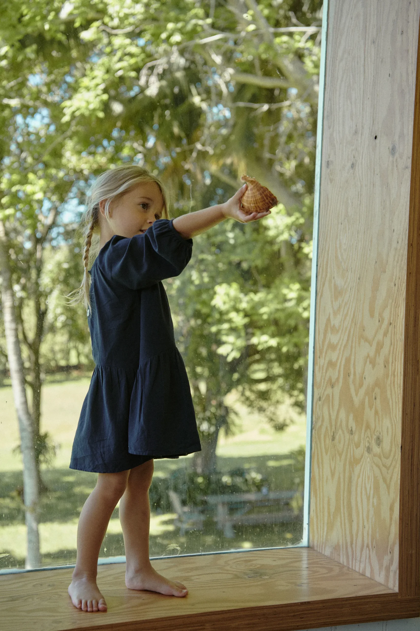 Gathered Curved Seam Dress