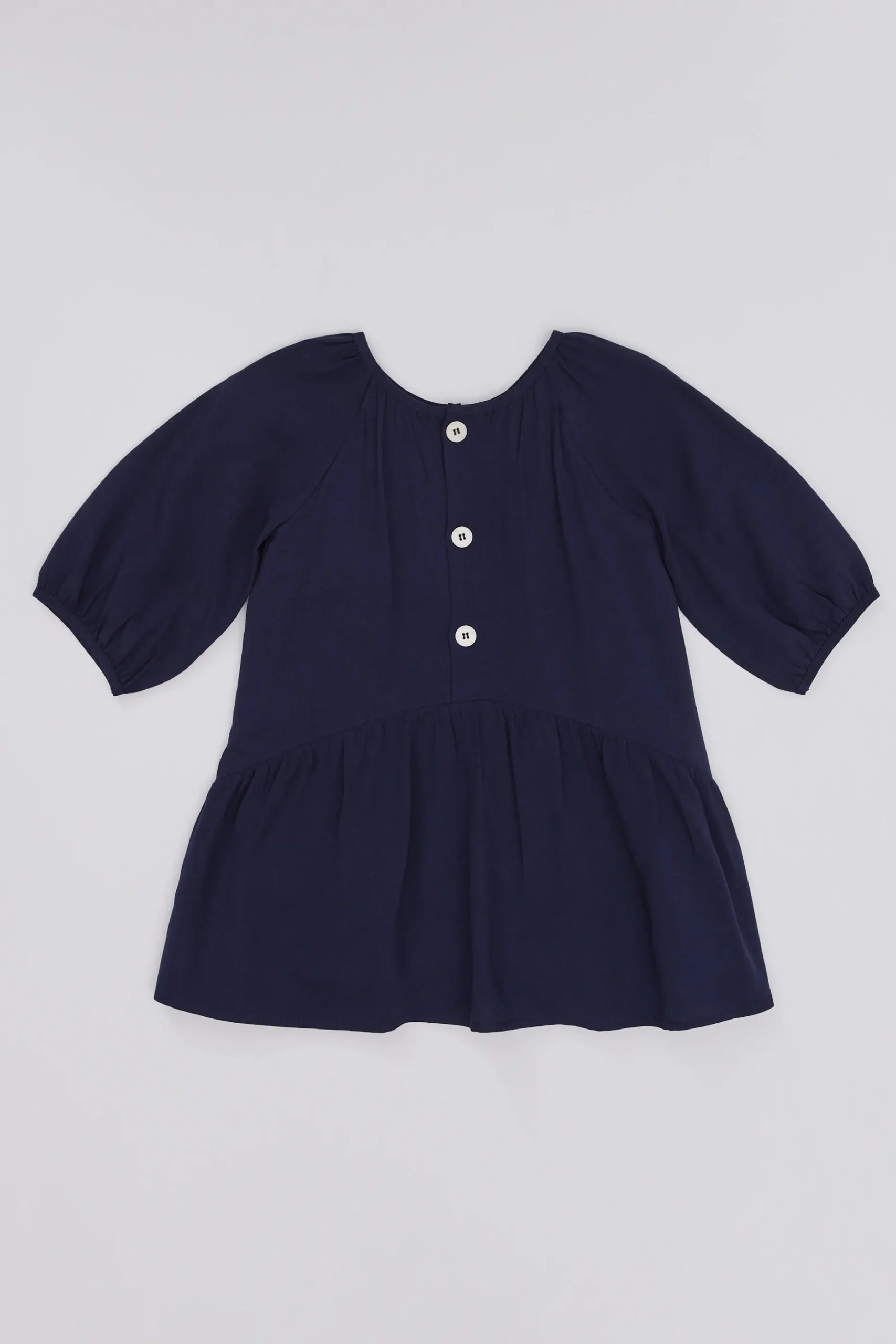 Gathered Curved Seam Dress