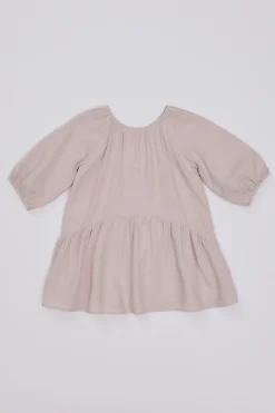 Gathered Curved Seam Dress