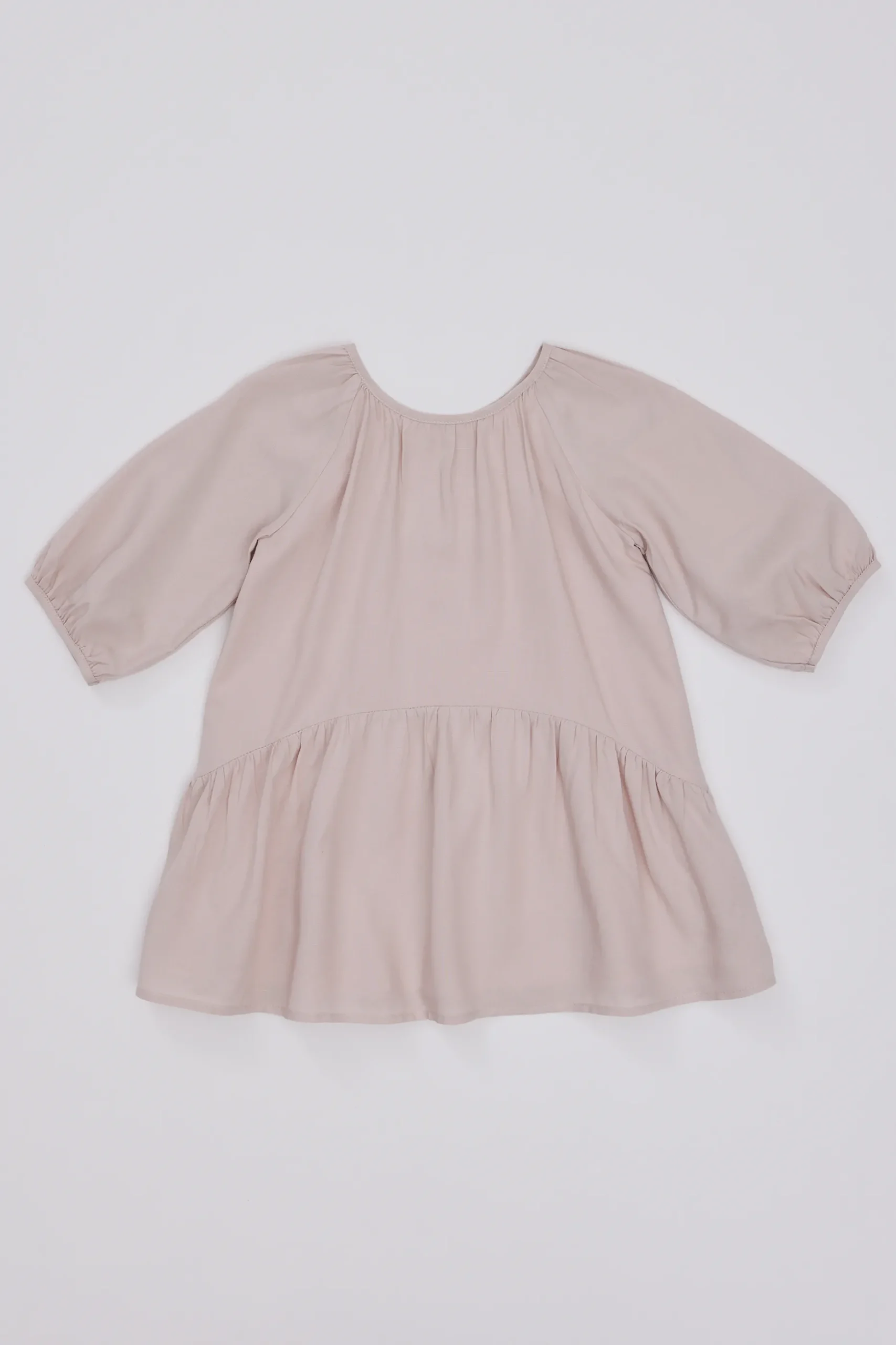 Gathered Curved Seam Dress
