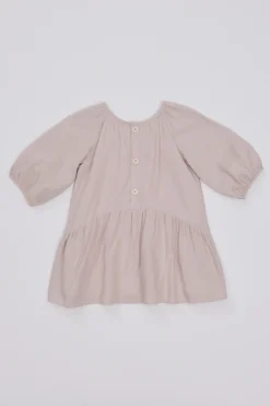 Gathered Curved Seam Dress