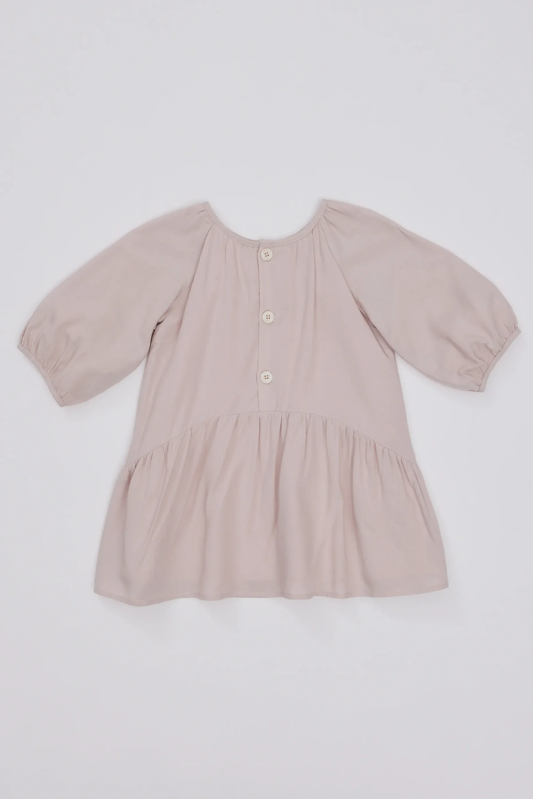 Gathered Curved Seam Dress