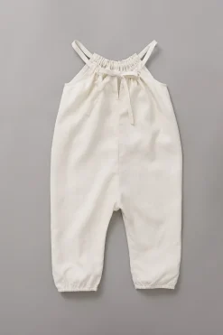 Gathered Linen Jumpsuit
