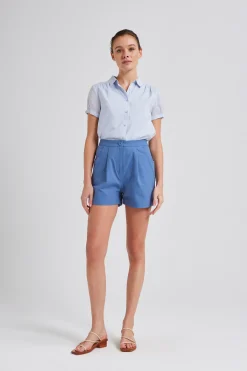 Gathered Puff-Sleeve Top