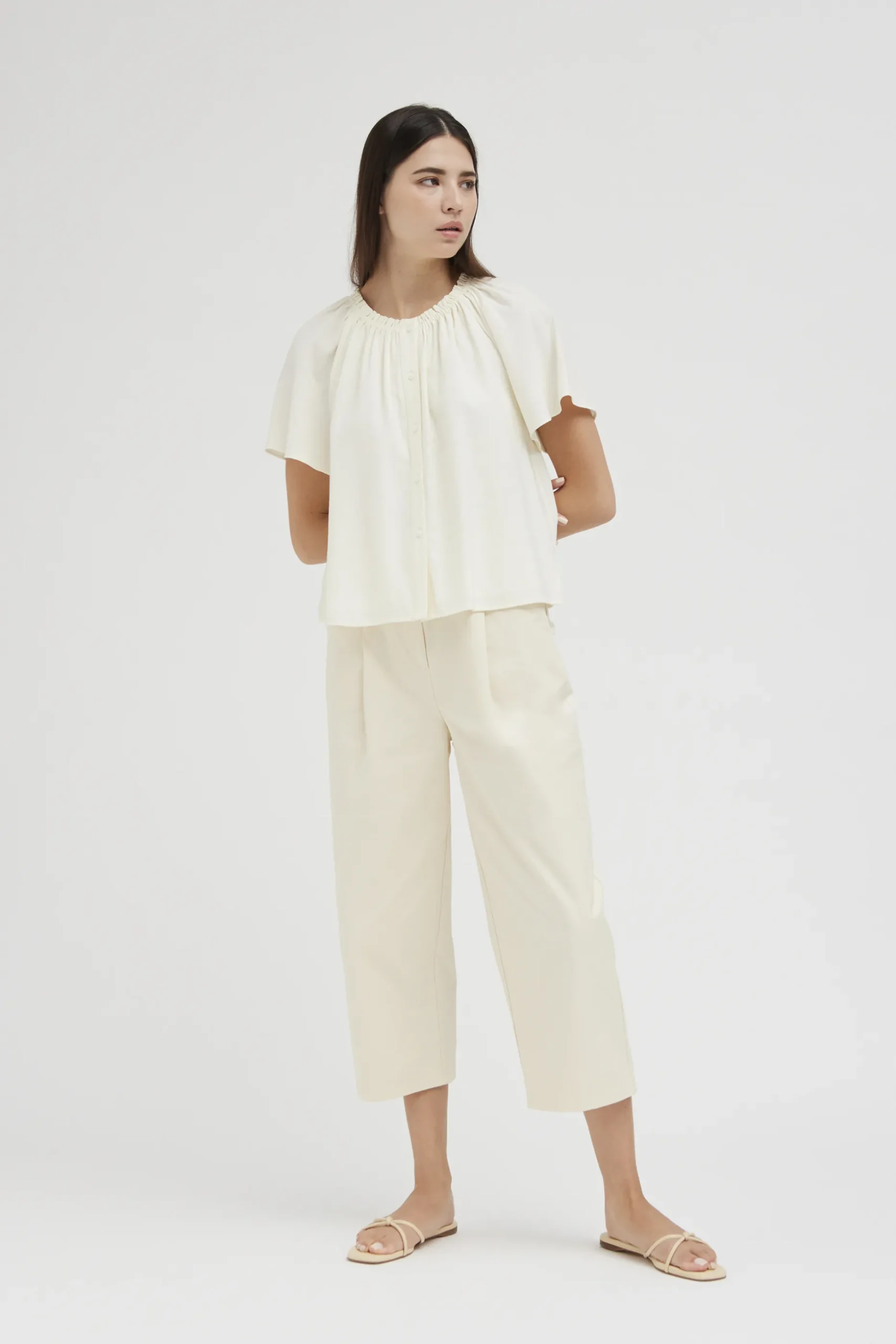 Gathered Rayon Top