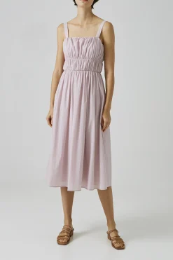 Gathered Seam Midi Dress