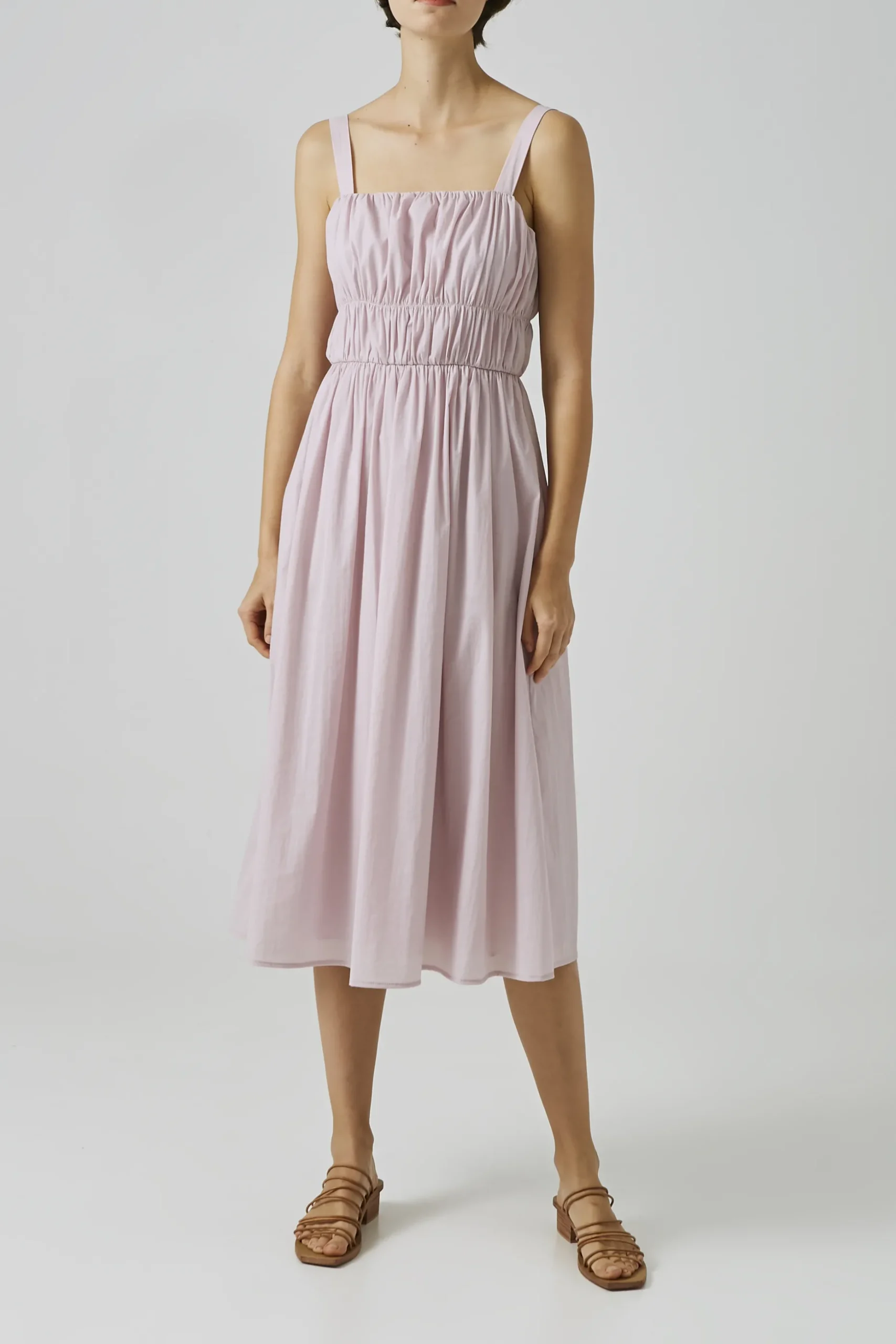Gathered Seam Midi Dress