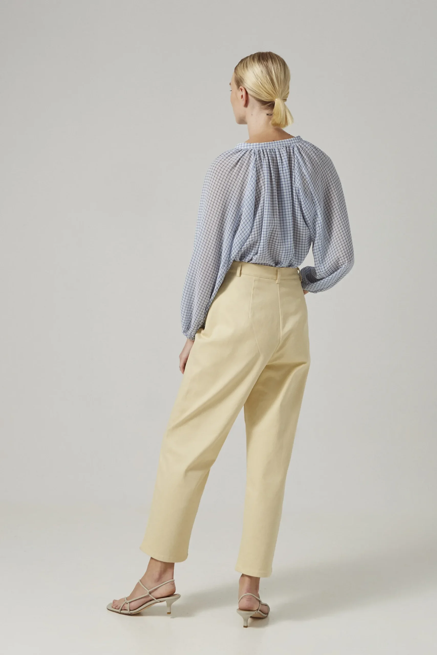 Gingham Billowy Blouse