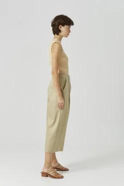 High-Neck Pleated Top