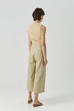 High-Neck Pleated Top