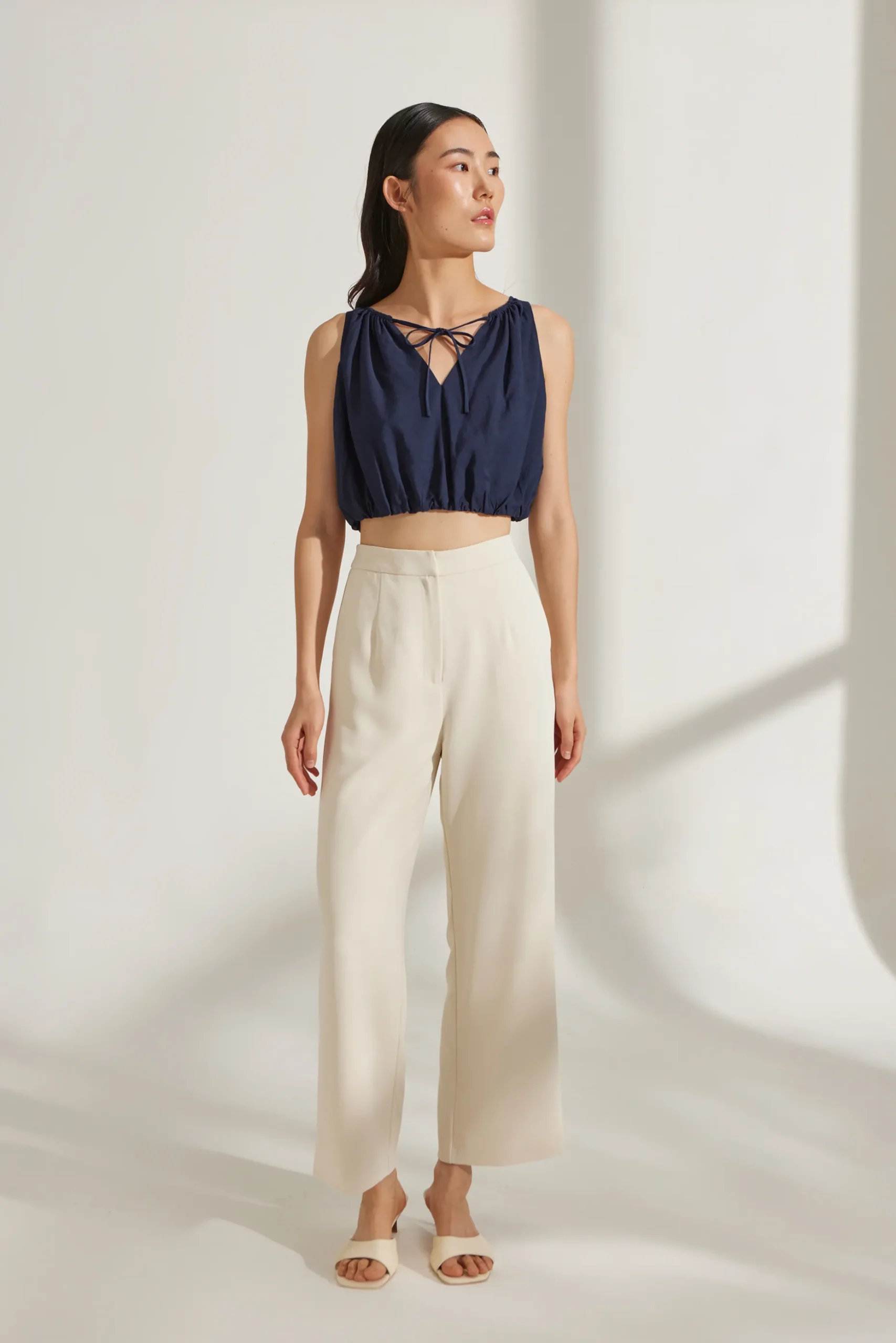 High-Waisted Longline Pants