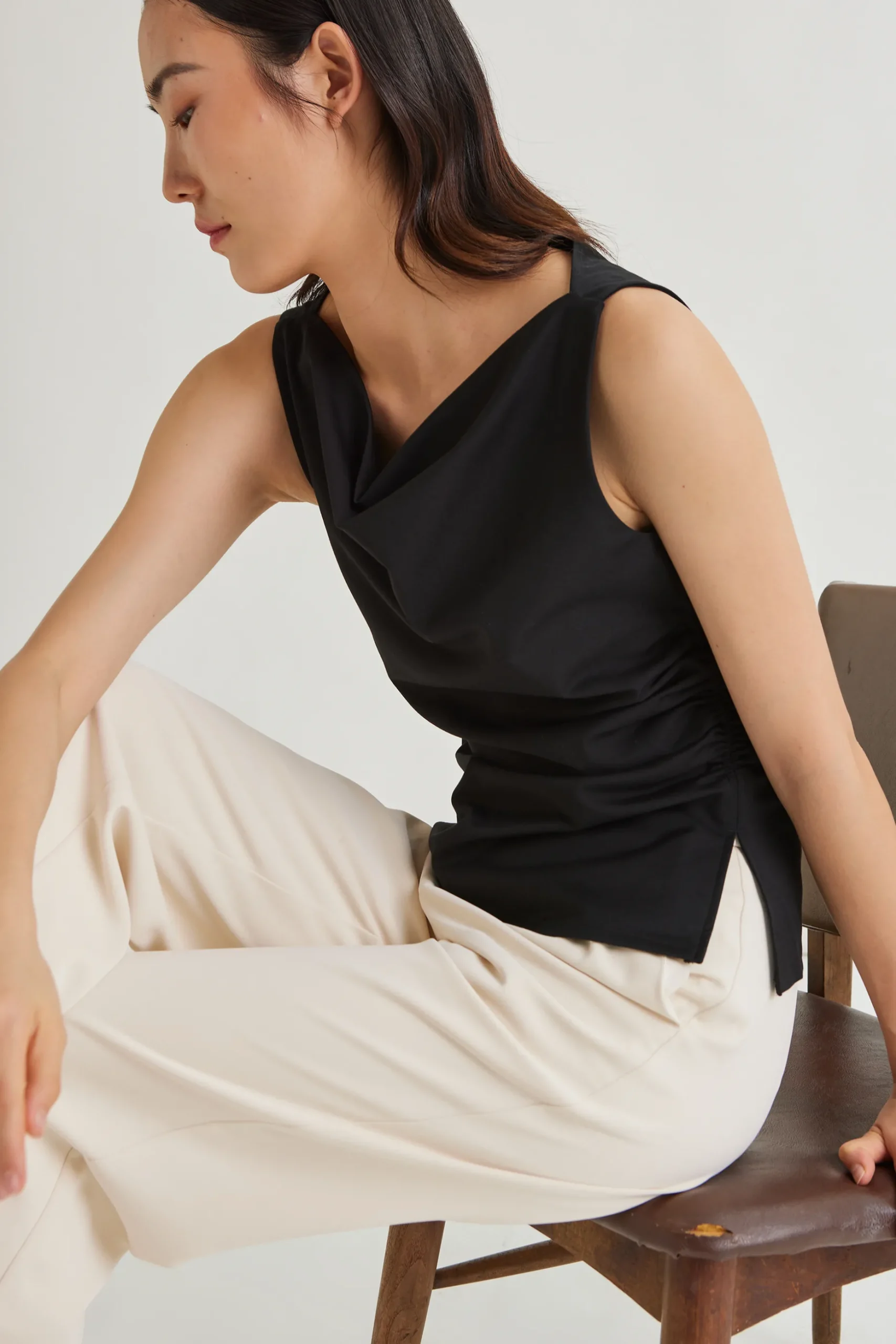 High-Waisted Longline Pants