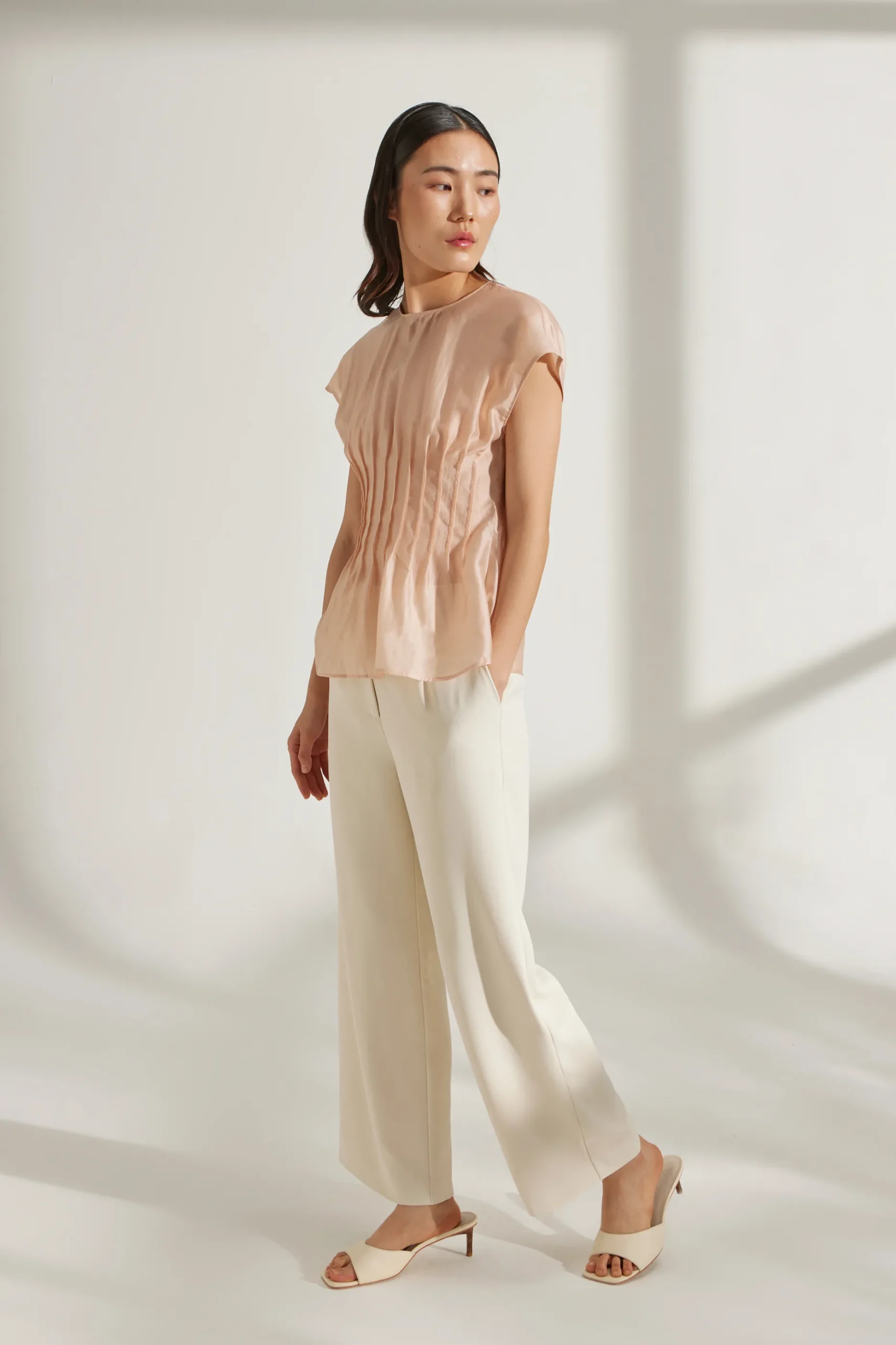 High-Waisted Longline Pants