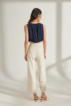 High-Waisted Longline Pants