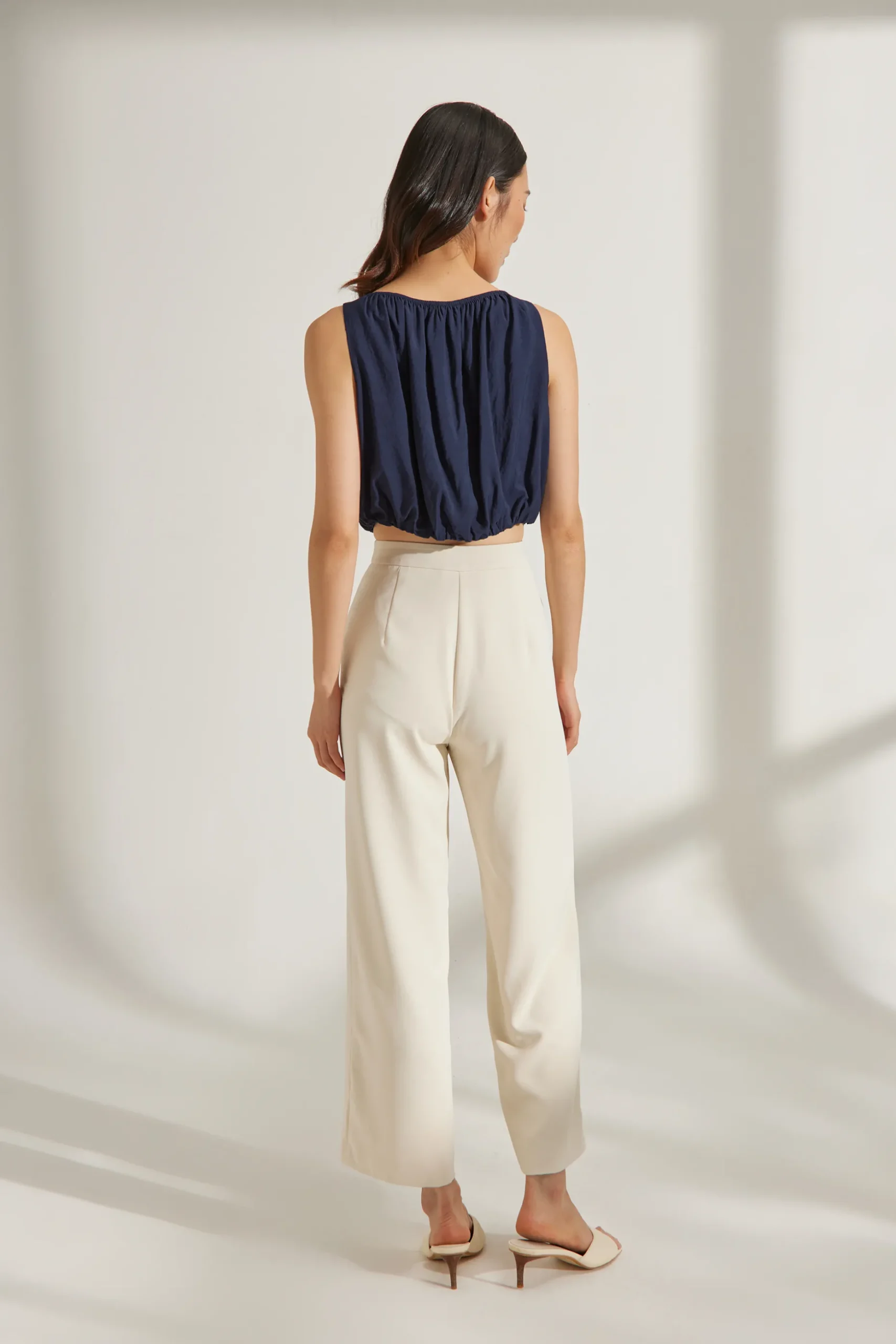 High-Waisted Longline Pants