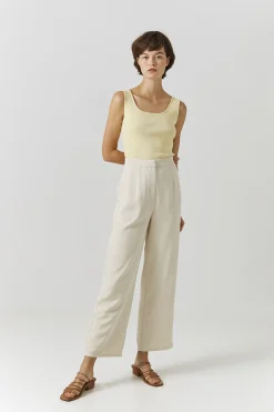 High-Waisted Longline Pants