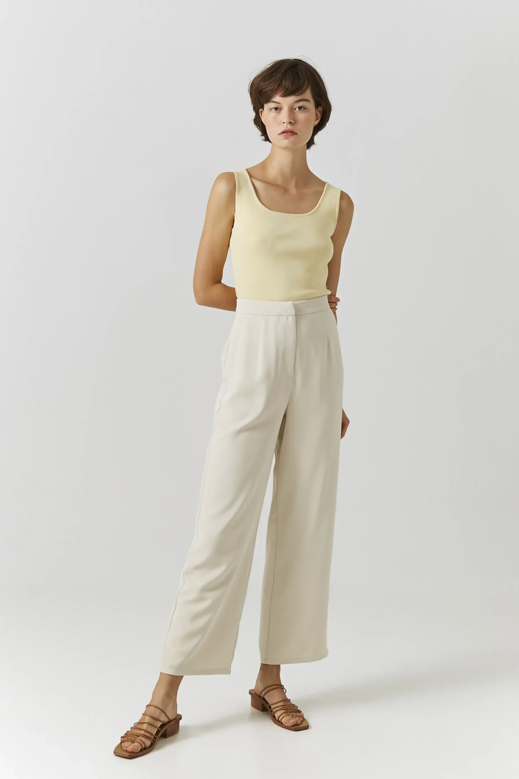 High-Waisted Longline Pants