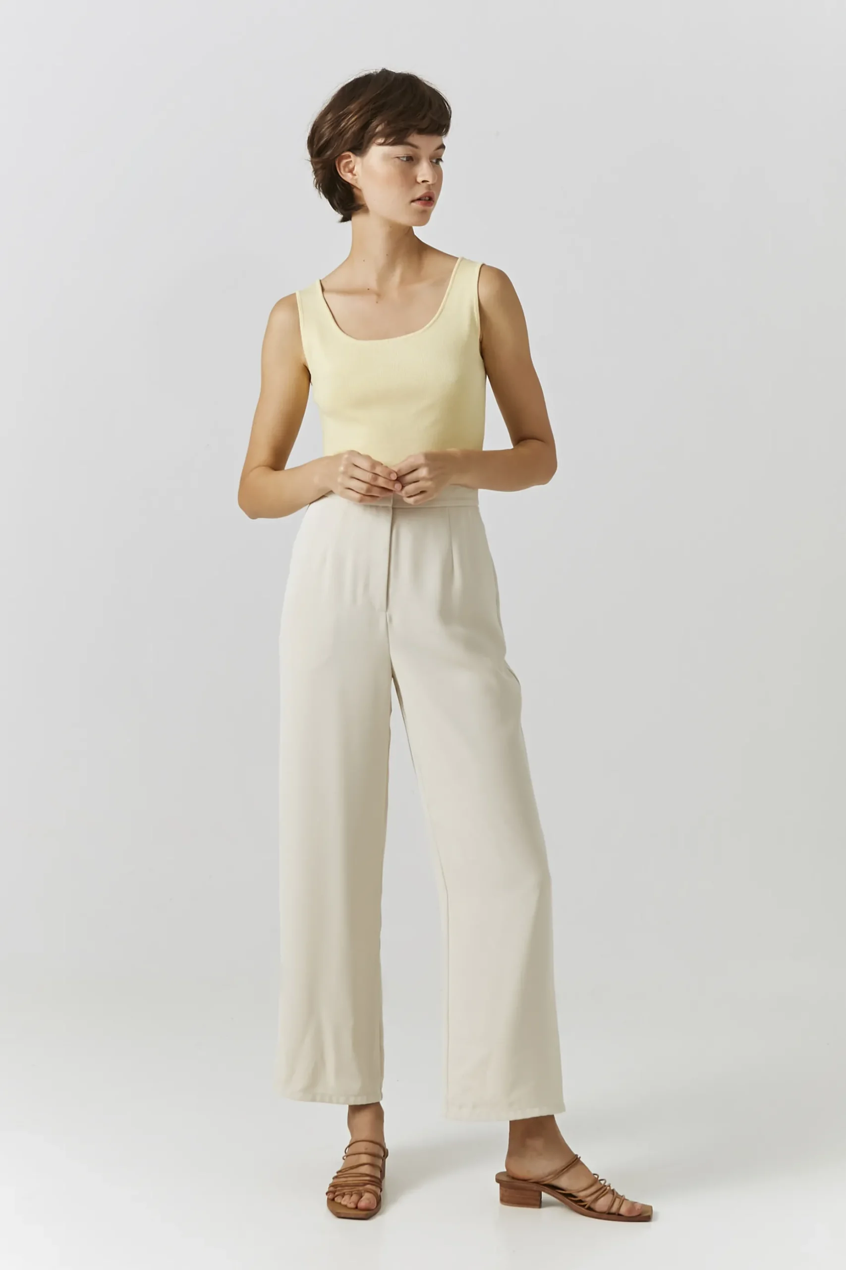 High-Waisted Longline Pants