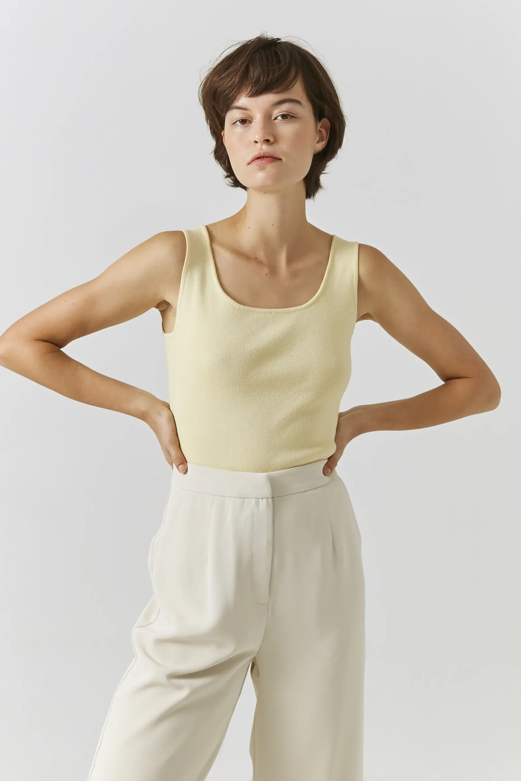 High-Waisted Longline Pants