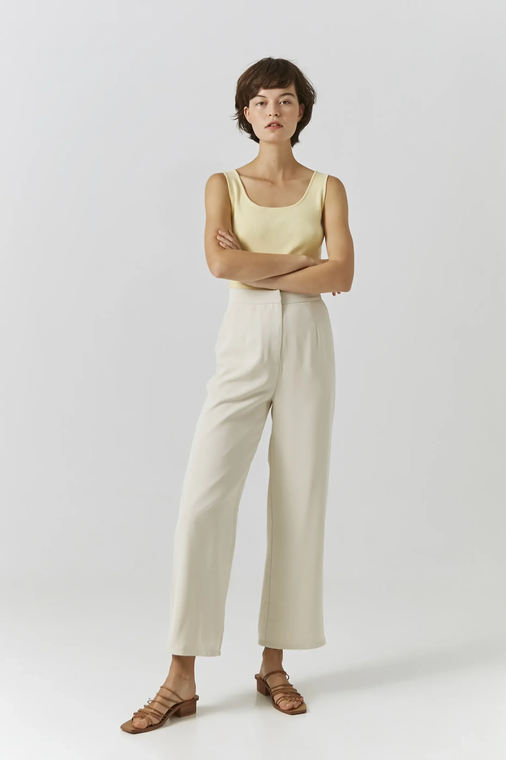 High-Waisted Longline Pants
